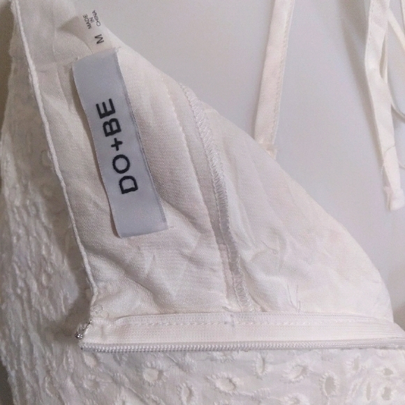 Super Cute Unique Cut Out Romper. Lace up Back,Square Neck Ruffle,Lined with Zip - Picture 10 of 14